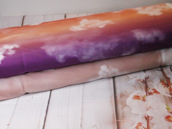 18.91 EUR/ 1m - French Terry - Cloudy Sky by lyckling design - Lachs - Panel 70 cm – Bild 4