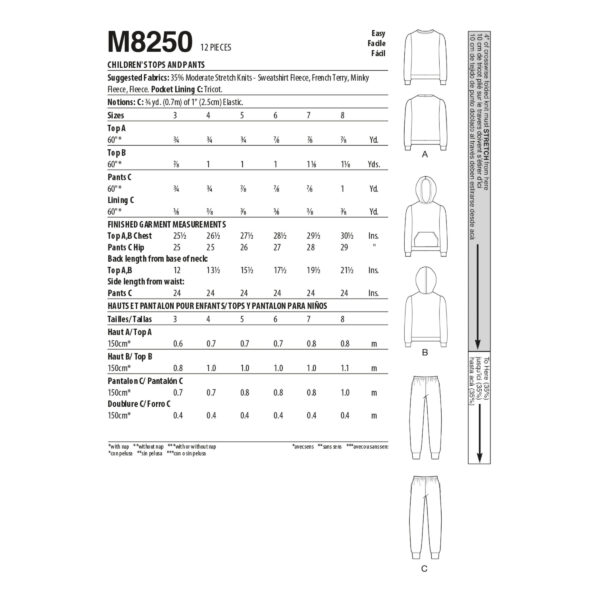 McCalls Schnittmuster M8250 - Jogginganzug - Kinder – Bild 6