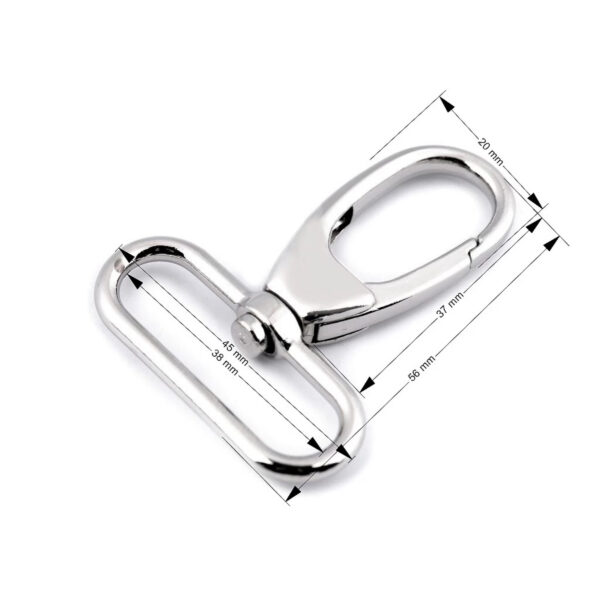 2 Stk. Karabiner - Karabinerhaken für 38mm Gurtband / Schlüsselband - Farben – Bild 2