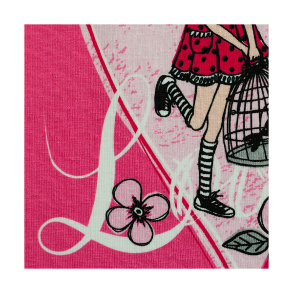 16.40EUR/ 1m - Jersey - Steinbeck "Valerie Papillon" - Panel 75 cm - Pink – Bild 5