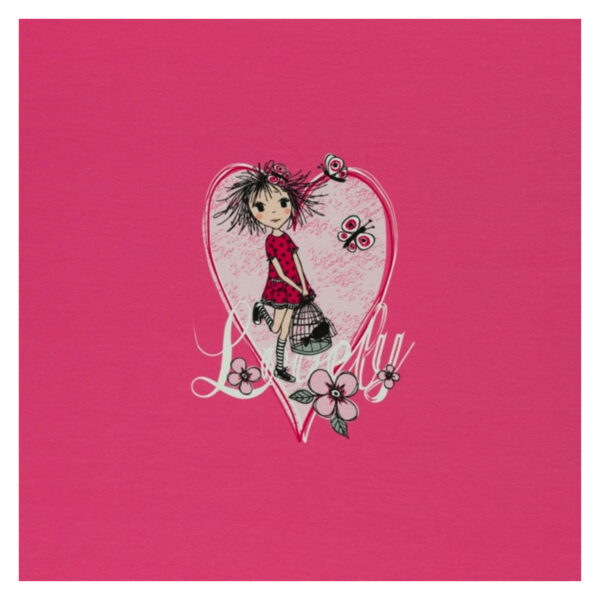 16.40EUR/ 1m - Jersey - Steinbeck "Valerie Papillon" - Panel 75 cm - Pink – Bild 4