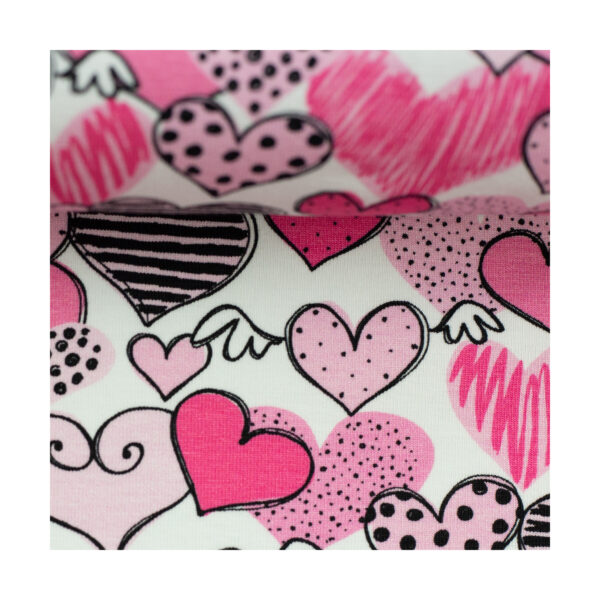 16.40EUR/ 1m - Jersey - Steinbeck "Valerie Papillon" - Panel 75 cm - Pink – Bild 3