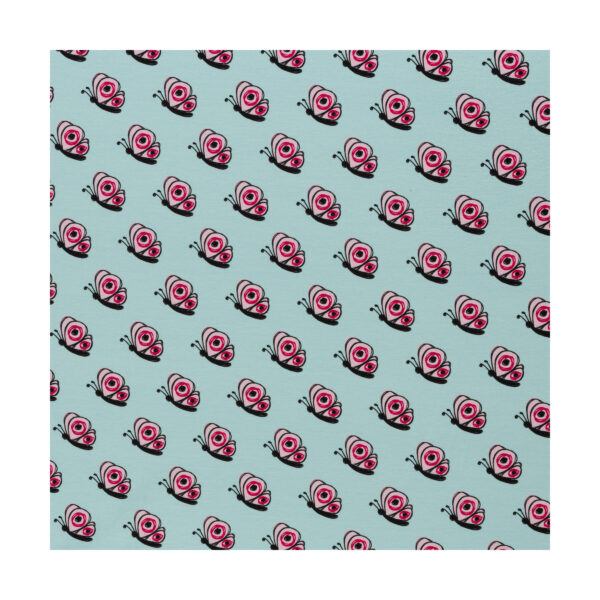 16.40EUR/ 1m - Jersey - Steinbeck "Valerie Papillon"- Panel 75 cm - Rosa/Mint – Bild 5