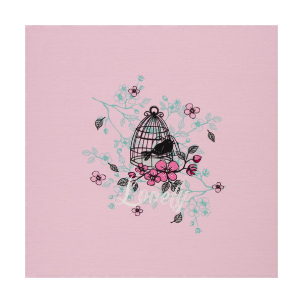 16.40EUR/ 1m - Jersey - Steinbeck "Valerie Papillon"- Panel 75 cm - Rosa/Mint – Bild 4