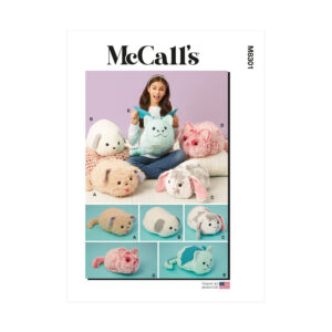 McCalls Schnittmuster M8301 - lustige Tiere aus verschiedenen Materialien