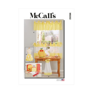 McCalls Schnittmuster M8302 - lustige Hauben, Gardinen, Schürze für die Küche