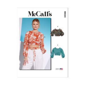 McCalls Schnittmuster M8324 - kurzes Damenshirt mit Gummizug