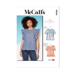 McCalls Schnittmuster M8325 - Bluse mit Biesen oder gesmokt
