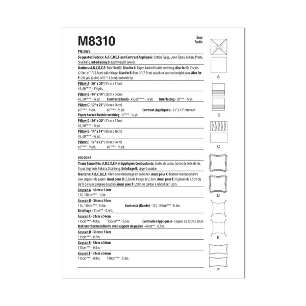 McCalls Schnittmuster M8310 - Kissenbezüge – Bild 9