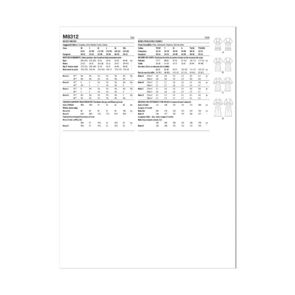 McCalls Schnittmuster M8312 - weites Hängerkleid – Bild 8