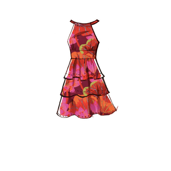 McCalls Schnittmuster M8322 - schlichtes Trägerkleid mit Stufenrock – Bild 3