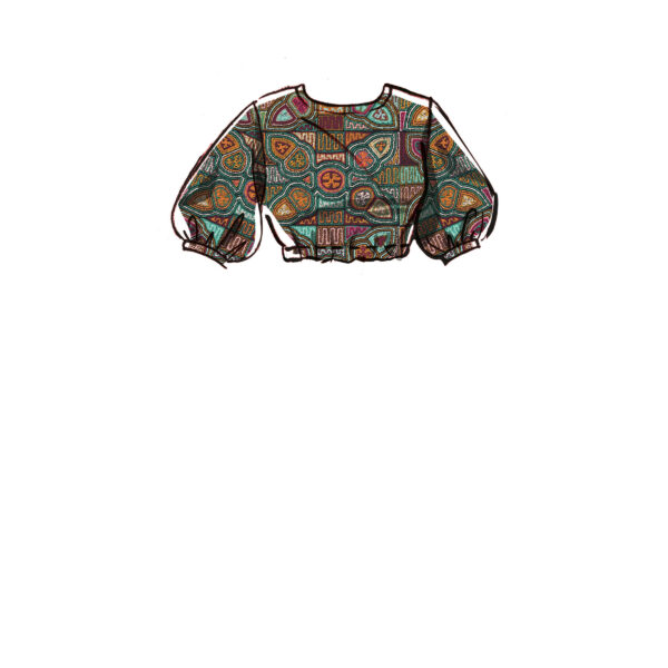 McCalls Schnittmuster M8324 - kurzes Damenshirt mit Gummizug – Bild 3