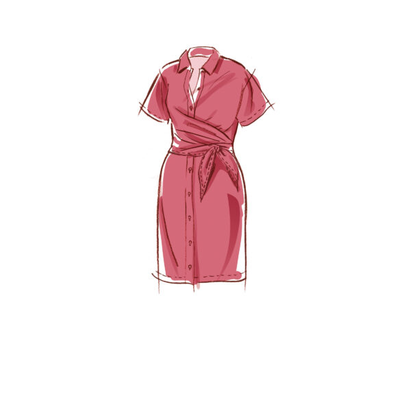 McCalls Schnittmuster M8286 - gewickeltes Kleid, starke Größen – Bild 4