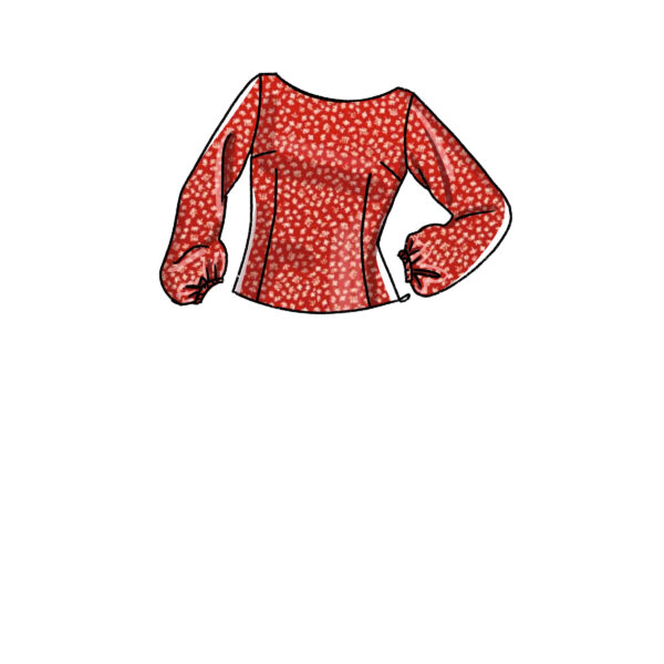 McCalls Schnittmuster M8287 - Bluse mit Puffärmel und Karreeausschnitt – Bild 4