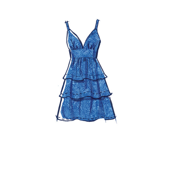 McCalls Schnittmuster M8322 - schlichtes Trägerkleid mit Stufenrock – Bild 4