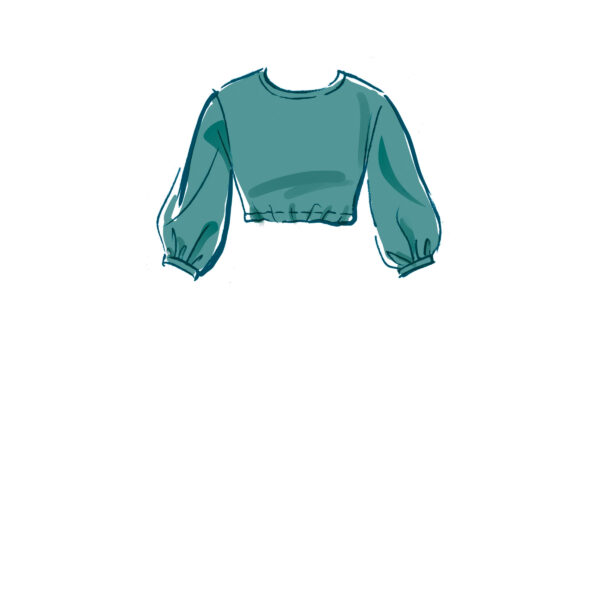 McCalls Schnittmuster M8324 - kurzes Damenshirt mit Gummizug – Bild 4