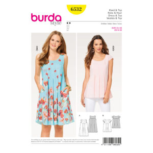 Burda Style Schnittmuster - Kleid , Hängerkleid und Top - Nr.6532