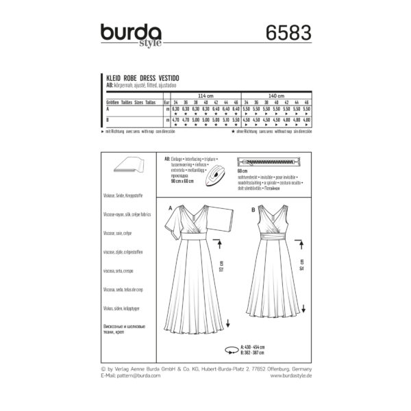 Burda Style Schnittmuster - Kleid - Abendkleider - Empirekleider - Nr. 6583 – Bild 4