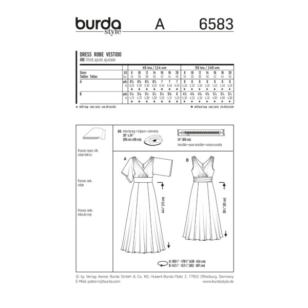 Burda Style Schnittmuster - Kleid - Abendkleider - Empirekleider - Nr. 6583 – Bild 5