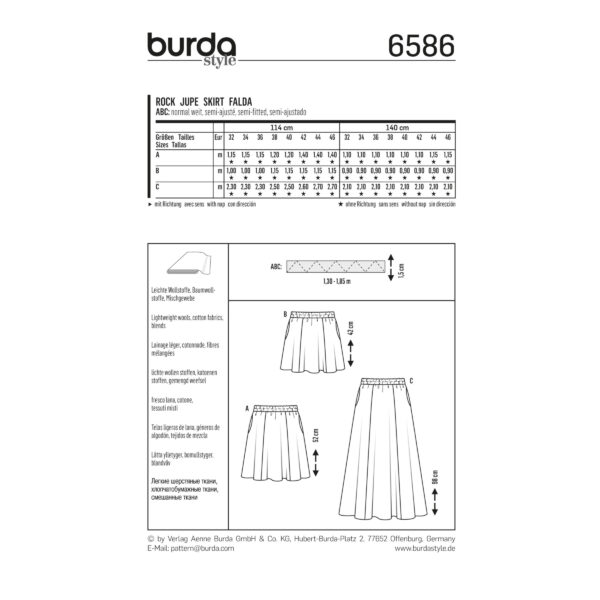 Burda Style Schnittmuster - Rock - von Mini bis Maxi - Nr. 6586 – Bild 5