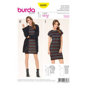 Burda Style Schnittmuster - Jacke + Kleid - Shirtkleid & Cardigan - Nr. 6608