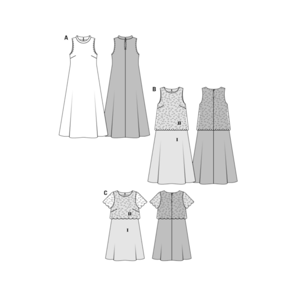 Burda Style Schnittmuster - Kleid - Sommerkleid - Spitzenüberteil - Nr. 6628 – Bild 7