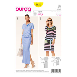Burda Style Schnittmuster - Kleid - Jerseykleider - Banddurchzug - Nr. 6639