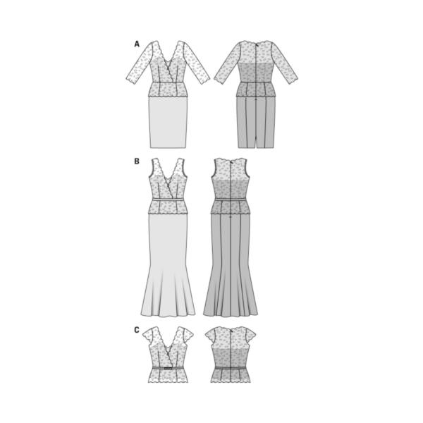 Burda Style Schnittmuster - Kleid - Abendkleider mit Spitzenoberteil - Nr. 6646 – Bild 8