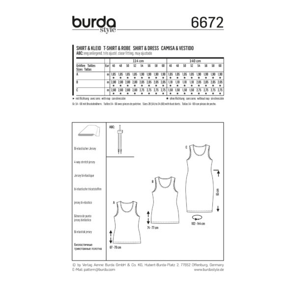 Burda Style-Schnittmuster, Kleid, Top, 6672 – Bild 6