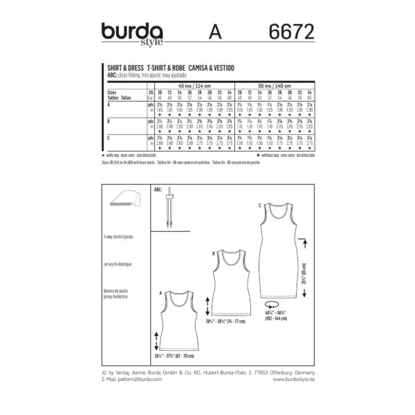 Burda Style-Schnittmuster, Kleid, Top, 6672 – Bild 7