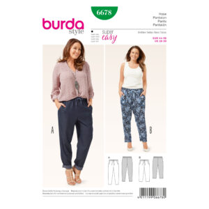 Burda Style Schnittmuster - Hose - Jogginghosen - Gummizughosen - Nr. 6678