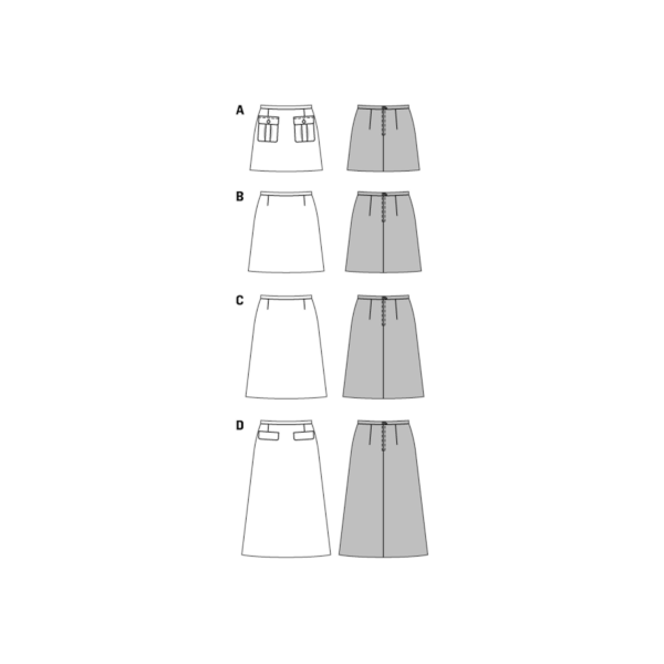 Burda Style Schnittmuster - Rock - A-Linienrock in 4 Varianten - Nr. 6682 – Bild 8