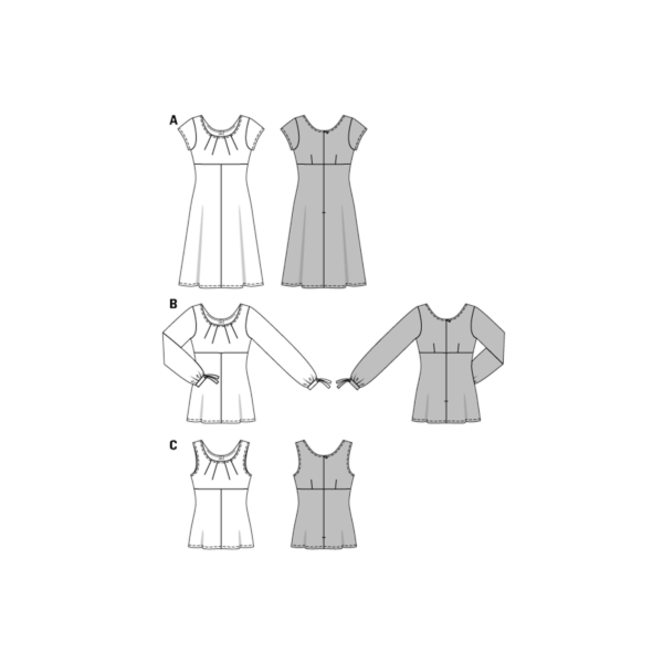 Burda Style Schnittmuster - Bluse + Kleid & Top - hohe Taille - Nr. 6685 – Bild 7