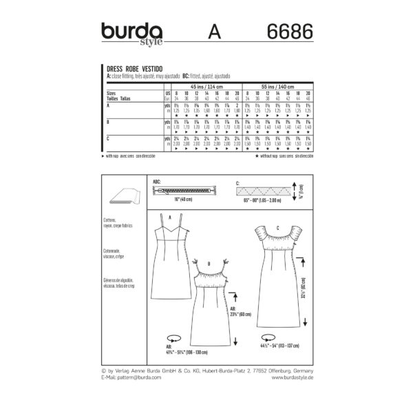 Burda Style Schnittmuster - Kleid - Trägerkleid & Carmenkleid - Nr. 6686 – Bild 6