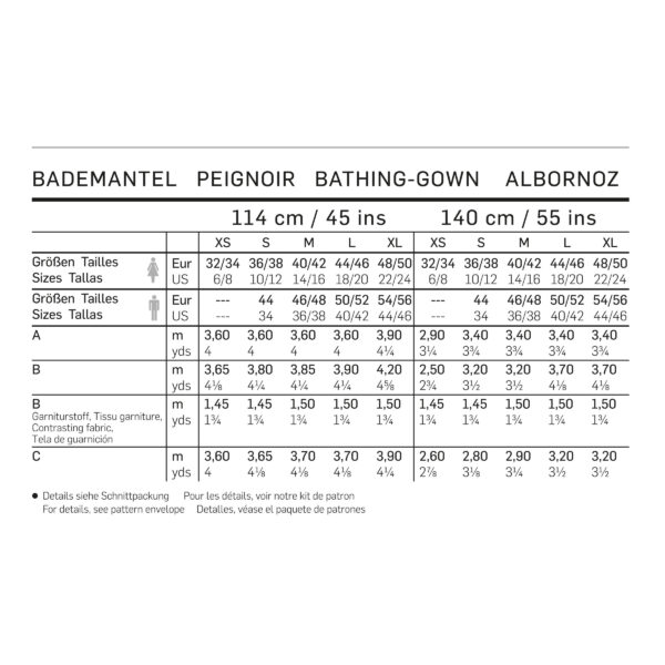 Burda Style Schnittmuster - Bademantel - Kapuze - Schalkragen - Nr. 6740 – Bild 6