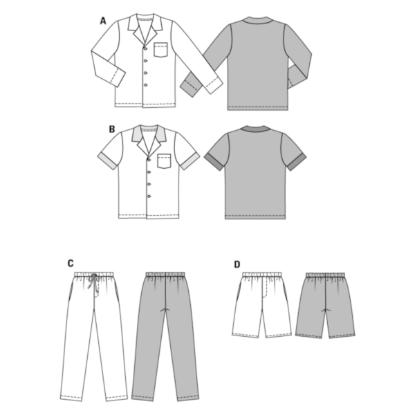 Burda Style Schnittmuster - Schlafanzug - Pyjama für Ihn - Nr. 6741 – Bild 5