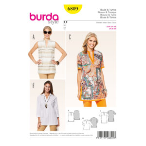 Burda Style Schnittmuster - Bluse & Tunika - mit Blenden - Nr. 6809