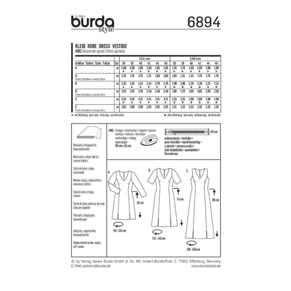 Burda Style Schnittmuster - Kleid / Robe - Nr.6894 – Bild 5