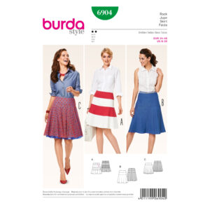 Burda Style Schnittmuster - Rock - Stufenrock - Sattel - Nr. 6904