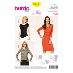 Burda Style-Schnittmuster,Shirt Kleid, 6910