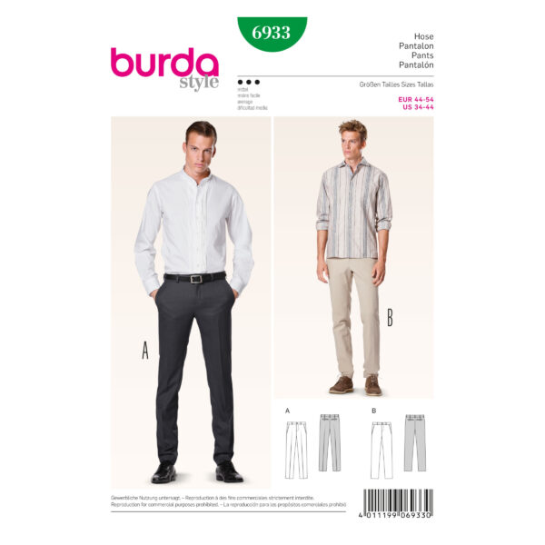 Burda Style Schnittmuster - Hose - schmale Hose - Pants - Nr. 6933