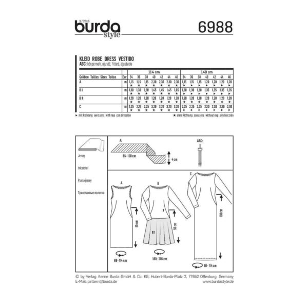 Burda Style Schnittmuster - Kleid - schmales Kleid - Abendkleid - Nr. 6988 – Bild 6