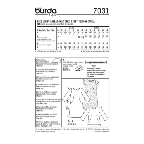 Burda Style Schnittmuster - Kleid - Bluse - Shirt - Nr. 7031 – Bild 5