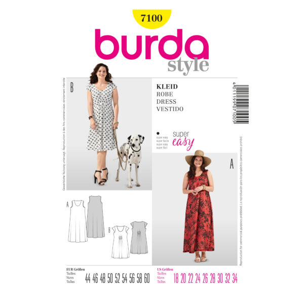 Burda Style Schnittmuster - Kleid - Nr. 7100