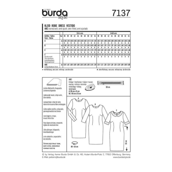 Burda Style Schnittmuster - Kleid - Nr. 7137 – Bild 5