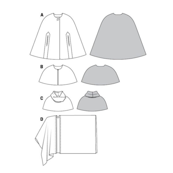 Burda Style Schnittmuster - Umhang - Cape - Poncho - Nr. 7313 – Bild 9