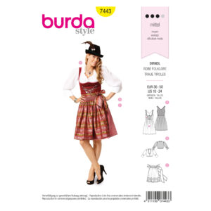 Burda Style-Schnittmuster - Dirndl, Rock, Bluse - 7443