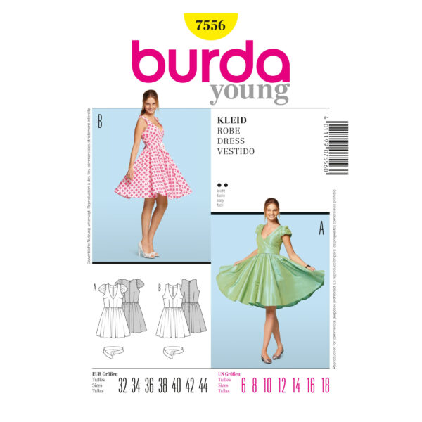 Burda Style-Schnittmuster - Kleid - 7556