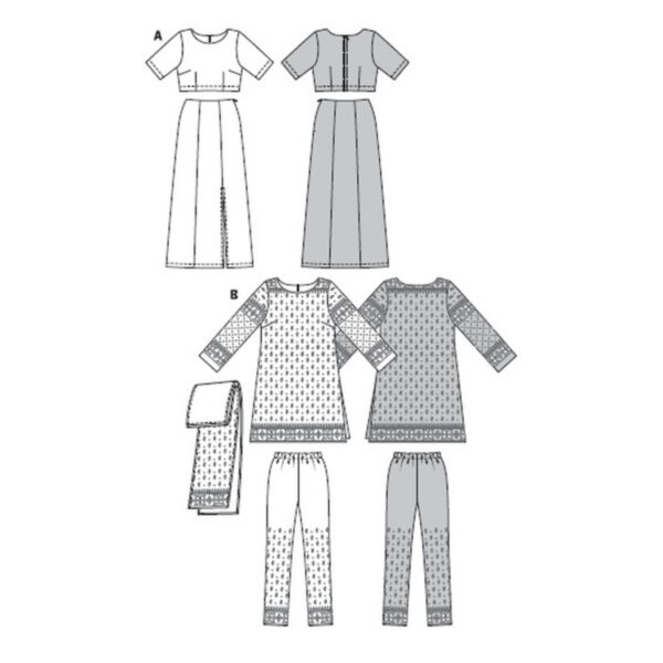 Burda Schnittmuster - Sari - Inderin und Maharanne - Nr. 7701 – Bild 7