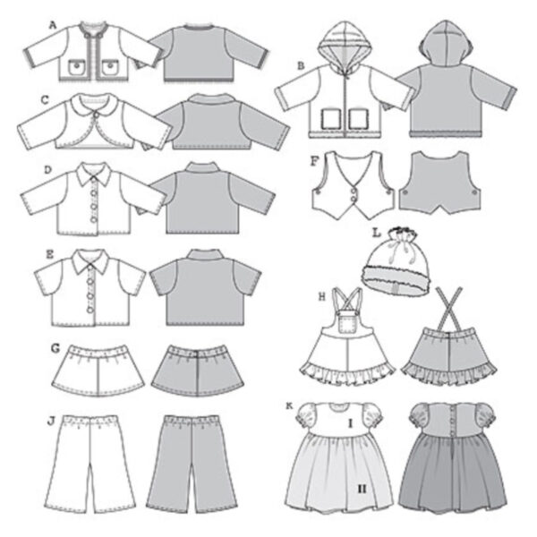 Burda Schnittmuster - Puppenkleider - Kostüm, Ballkleid, Hose, .... - Nr. 7753 – Bild 11